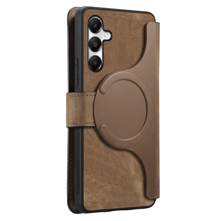 For Samsung Galaxy A35 5G CaseNeo MagSafe RFID Anti-theft Retro Leather Phone Case(Brown)