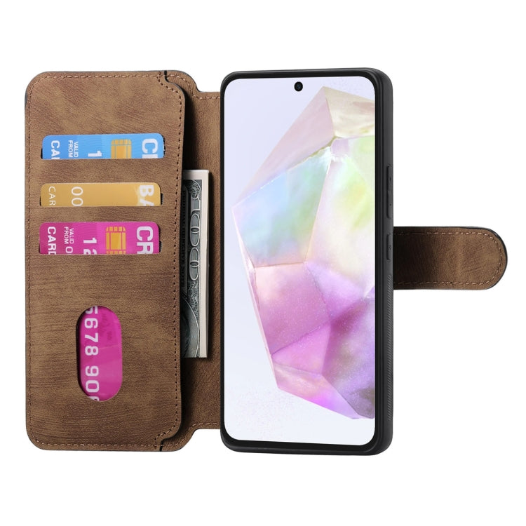For Samsung Galaxy A35 5G CaseNeo MagSafe RFID Anti-theft Retro Leather Phone Case(Brown)