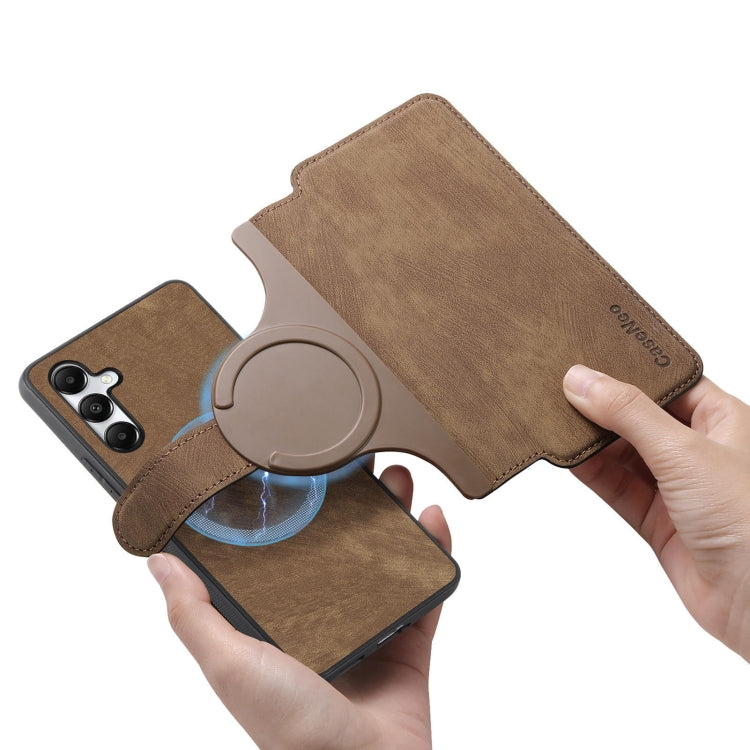 For Samsung Galaxy A35 5G CaseNeo MagSafe RFID Anti-theft Retro Leather Phone Case(Brown)