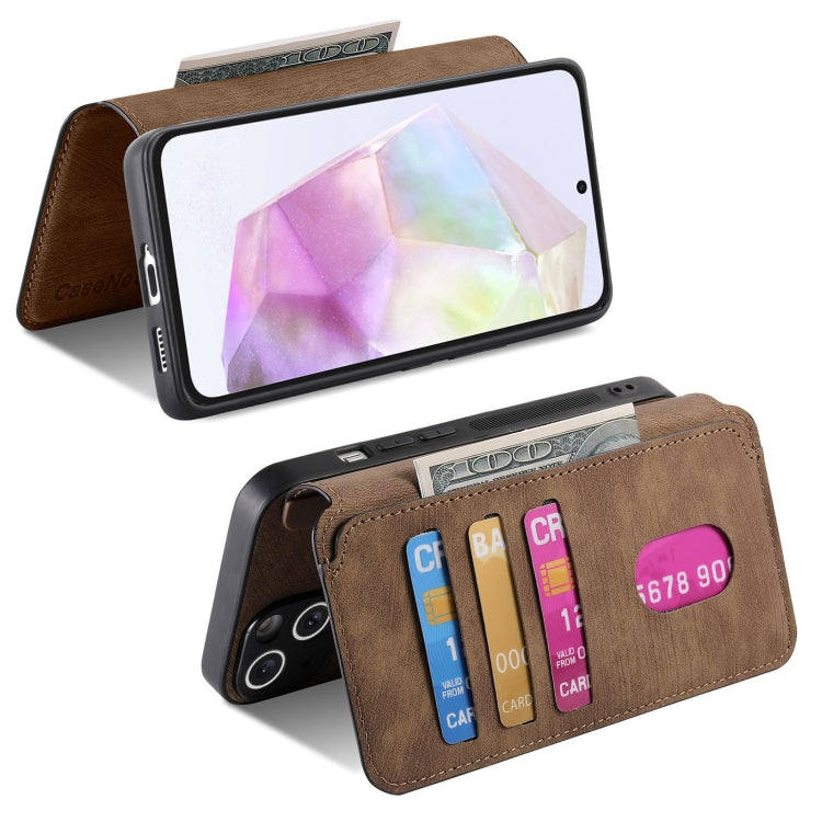 For Samsung Galaxy A35 5G CaseNeo MagSafe RFID Anti-theft Retro Leather Phone Case(Brown)