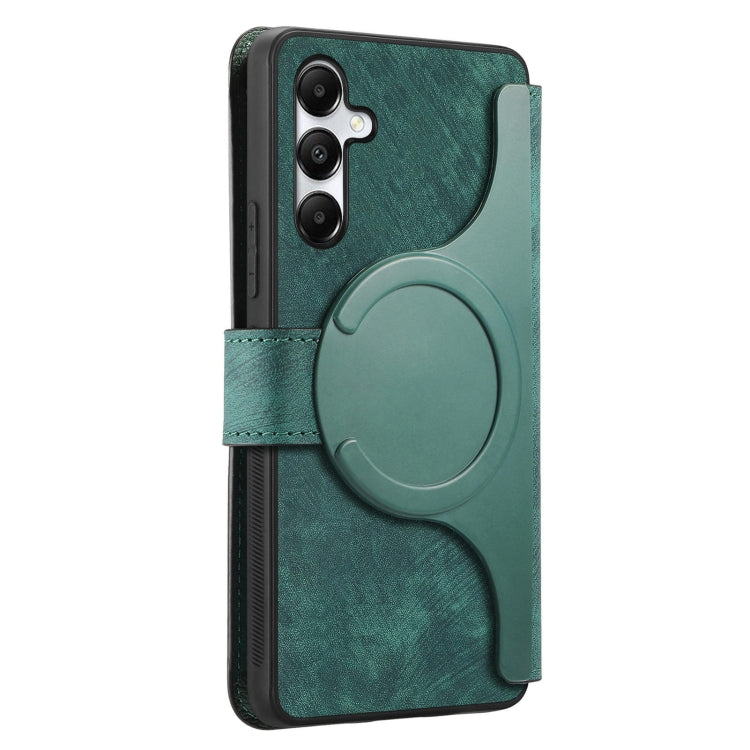 For Samsung Galaxy A35 5G CaseNeo MagSafe RFID Anti-theft Retro Leather Phone Case(Green)