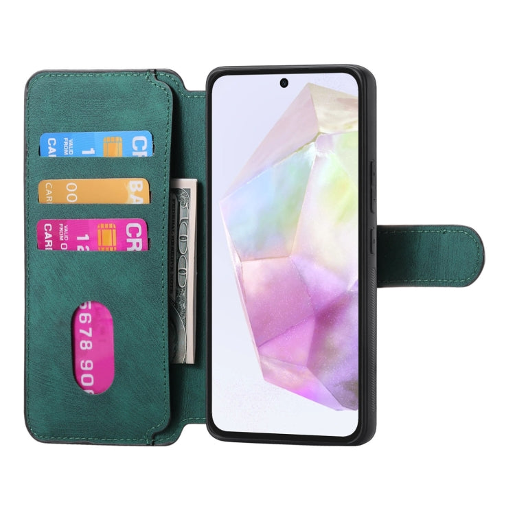 For Samsung Galaxy A35 5G CaseNeo MagSafe RFID Anti-theft Retro Leather Phone Case(Green)