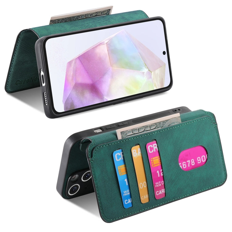 For Samsung Galaxy A35 5G CaseNeo MagSafe RFID Anti-theft Retro Leather Phone Case(Green)