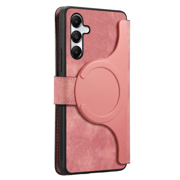 For Samsung Galaxy A35 5G CaseNeo MagSafe RFID Anti-theft Retro Leather Phone Case(Pink)