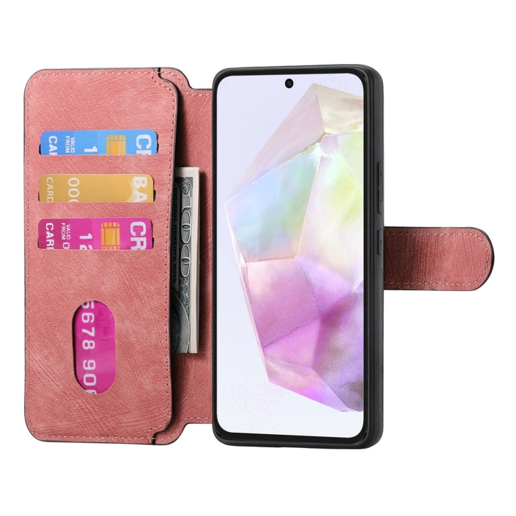 For Samsung Galaxy A35 5G CaseNeo MagSafe RFID Anti-theft Retro Leather Phone Case(Pink)