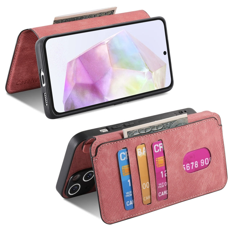 For Samsung Galaxy A35 5G CaseNeo MagSafe RFID Anti-theft Retro Leather Phone Case(Pink)