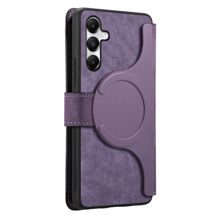 For Samsung Galaxy A35 5G CaseNeo MagSafe RFID Anti-theft Retro Leather Phone Case(Purple)