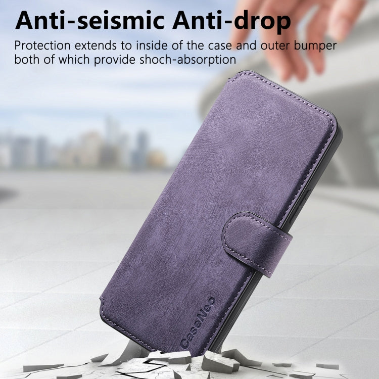 For Samsung Galaxy A35 5G CaseNeo MagSafe RFID Anti-theft Retro Leather Phone Case(Purple)