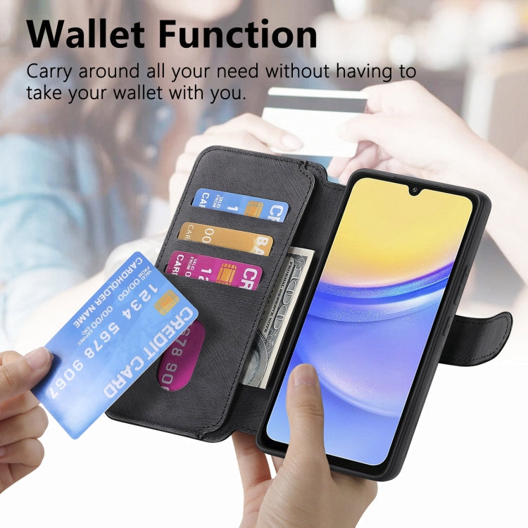 For Samsung Galaxy A15 5G CaseNeo MagSafe RFID Anti-theft Retro Leather Phone Case(Black)