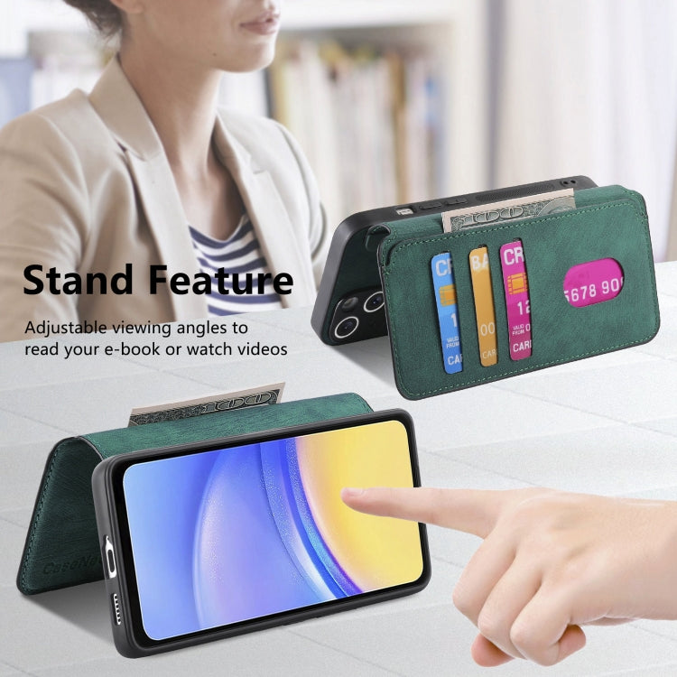 For Samsung Galaxy A25 5G CaseNeo MagSafe RFID Anti-theft Retro Leather Phone Case(Green)