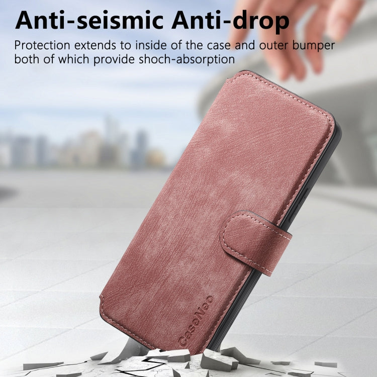 For Samsung Galaxy A25 5G CaseNeo MagSafe RFID Anti-theft Retro Leather Phone Case(Pink)