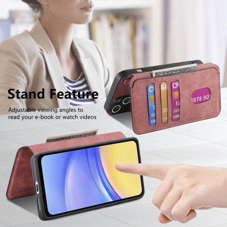For Samsung Galaxy A25 5G CaseNeo MagSafe RFID Anti-theft Retro Leather Phone Case(Pink)