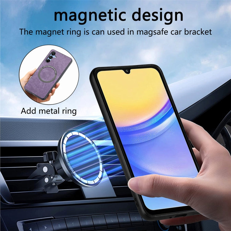 For Samsung Galaxy A25 5G CaseNeo MagSafe RFID Anti-theft Retro Leather Phone Case(Purple)