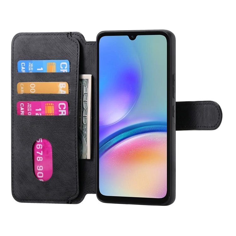 For Samsung Galaxy A05s CaseNeo MagSafe RFID Anti-theft Retro Leather Phone Case(Black)