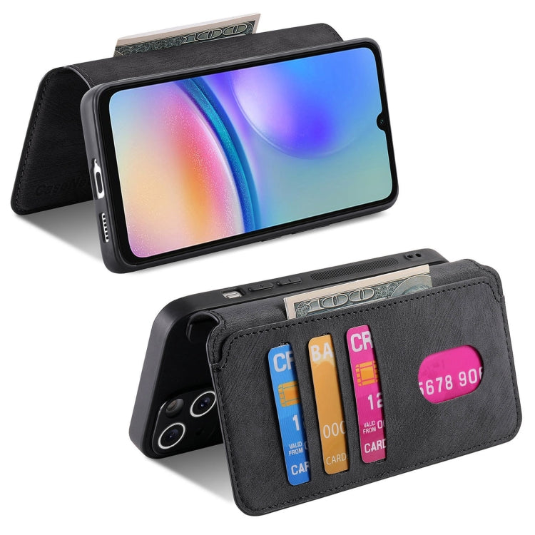 For Samsung Galaxy A05s CaseNeo MagSafe RFID Anti-theft Retro Leather Phone Case(Black)