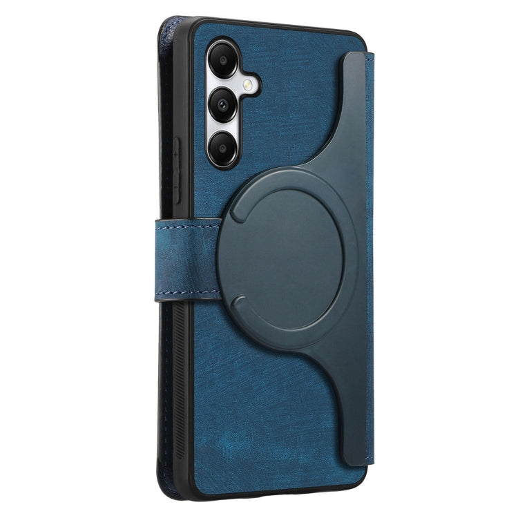 For Samsung Galaxy A05s CaseNeo MagSafe RFID Anti-theft Retro Leather Phone Case(Blue)