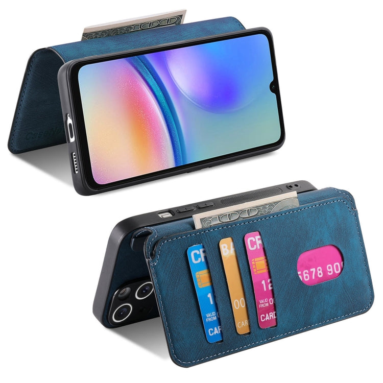 For Samsung Galaxy A05s CaseNeo MagSafe RFID Anti-theft Retro Leather Phone Case(Blue)