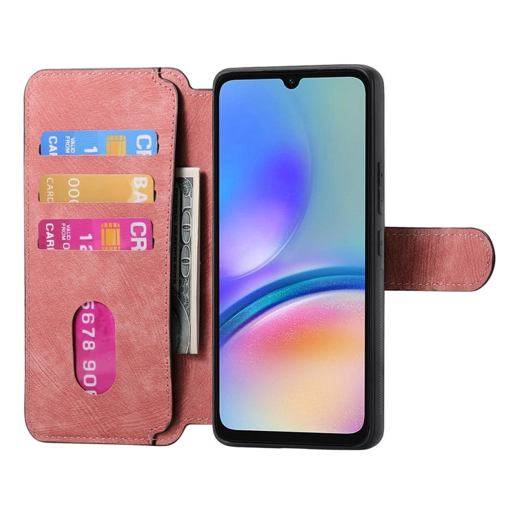 For Samsung Galaxy A05s CaseNeo MagSafe RFID Anti-theft Retro Leather Phone Case(Pink)