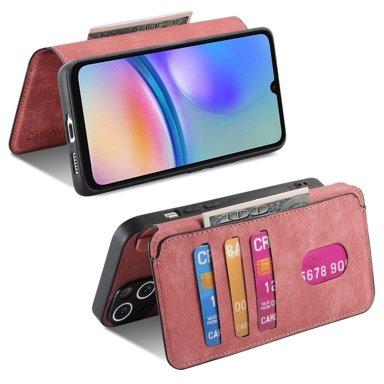 For Samsung Galaxy A05s CaseNeo MagSafe RFID Anti-theft Retro Leather Phone Case(Pink)