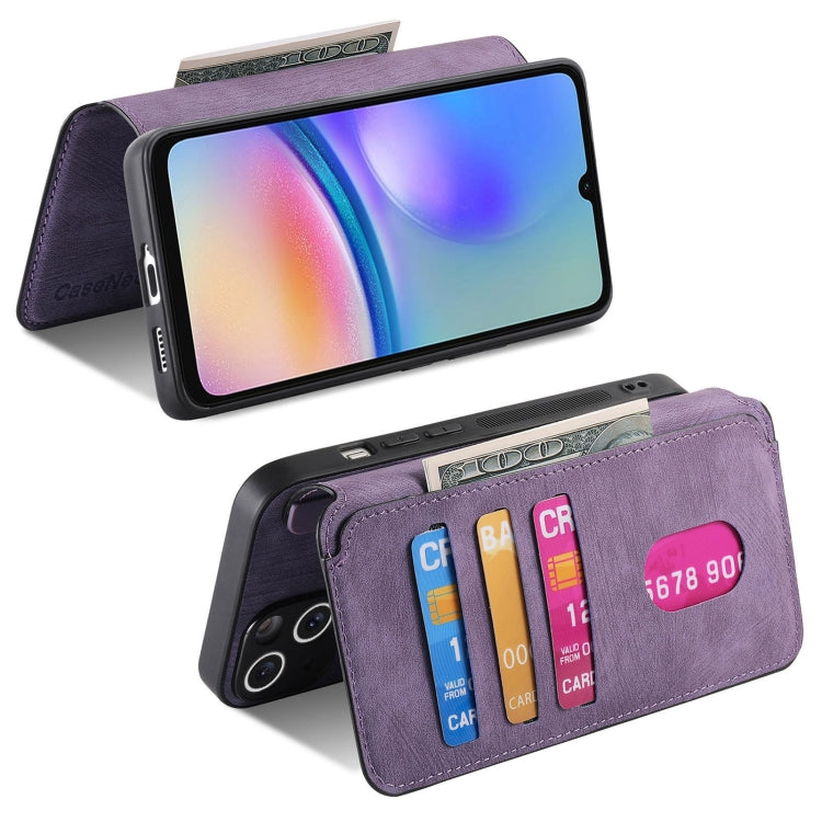 For Samsung Galaxy A05s CaseNeo MagSafe RFID Anti-theft Retro Leather Phone Case(Purple)