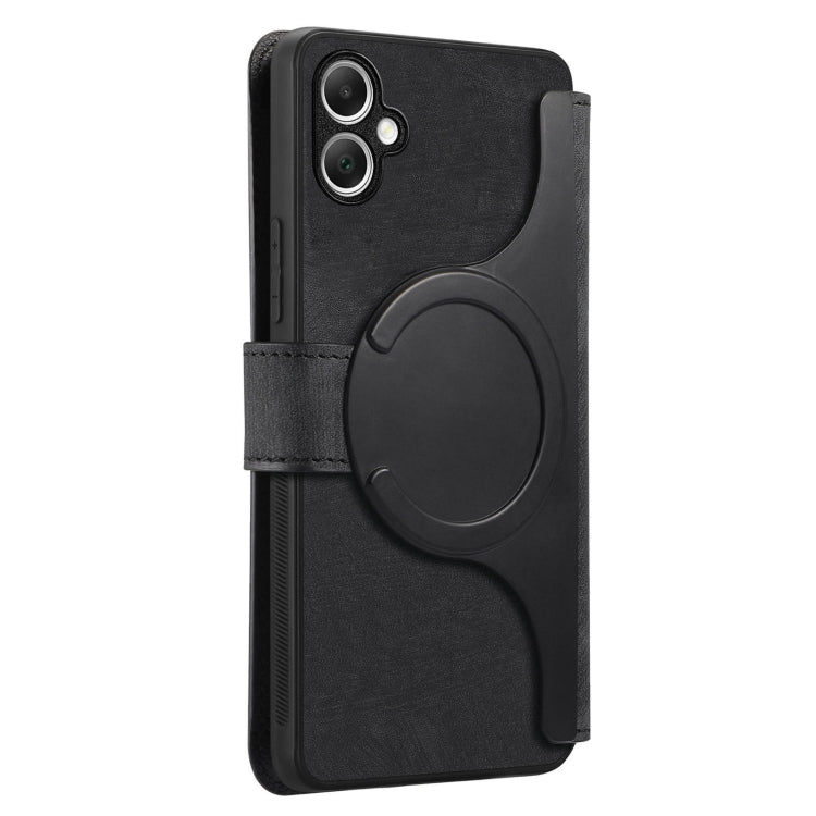 For Samsung Galaxy A05 CaseNeo MagSafe RFID Anti-theft Retro Leather Phone Case(Black)