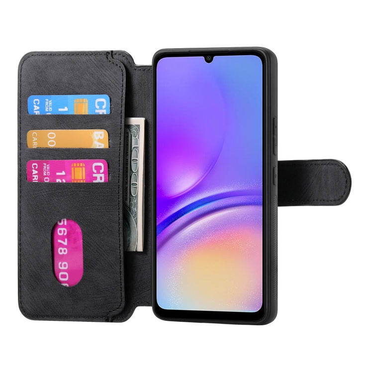 For Samsung Galaxy A05 CaseNeo MagSafe RFID Anti-theft Retro Leather Phone Case(Black)
