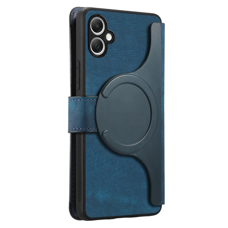 For Samsung Galaxy A05 CaseNeo MagSafe RFID Anti-theft Retro Leather Phone Case(Blue)