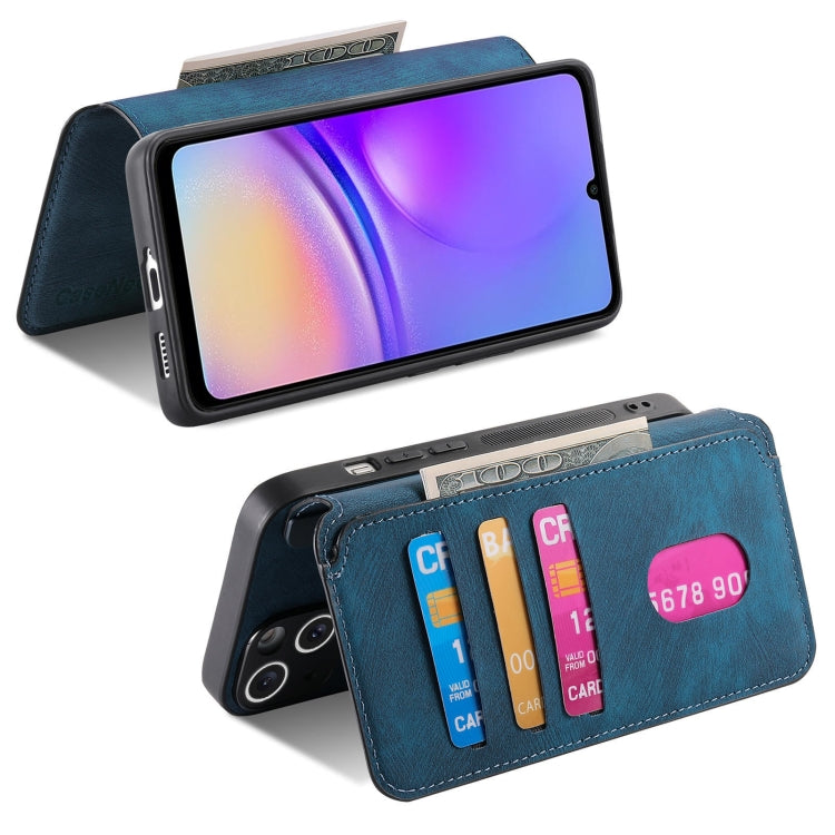 For Samsung Galaxy A05 CaseNeo MagSafe RFID Anti-theft Retro Leather Phone Case(Blue)