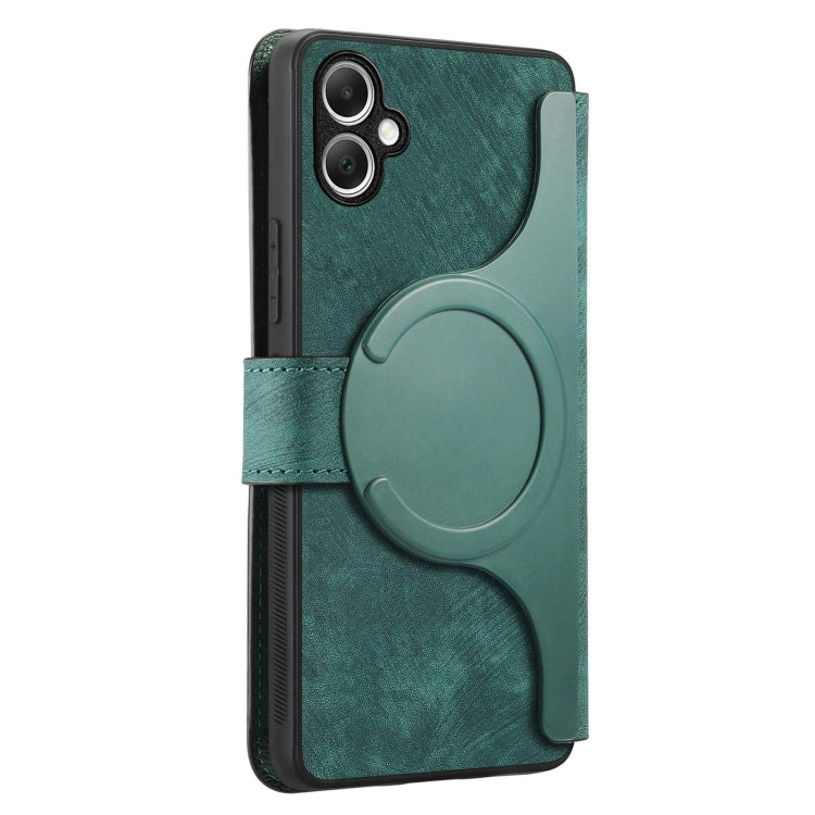For Samsung Galaxy A05 CaseNeo MagSafe RFID Anti-theft Retro Leather Phone Case(Green)