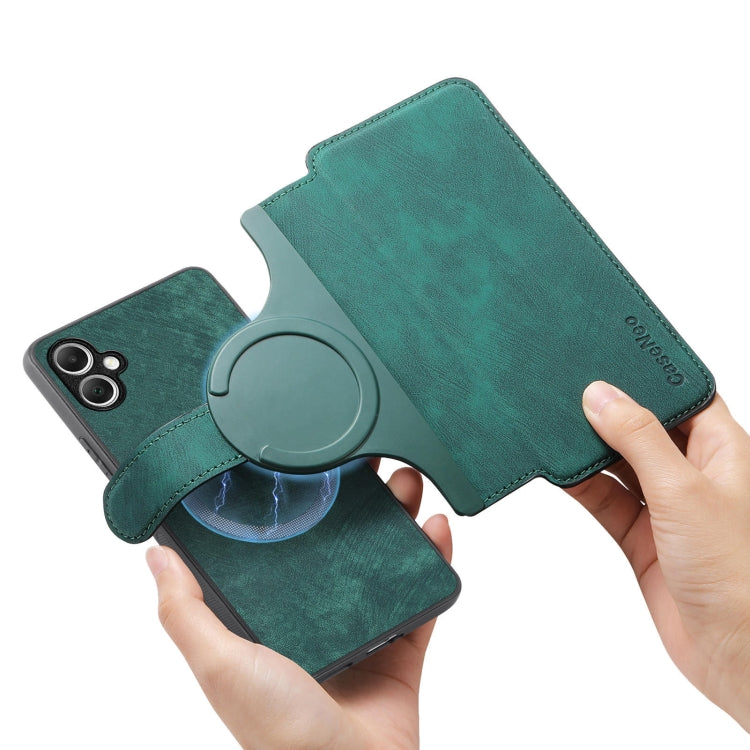 For Samsung Galaxy A05 CaseNeo MagSafe RFID Anti-theft Retro Leather Phone Case(Green)