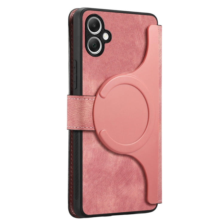For Samsung Galaxy A05 CaseNeo MagSafe RFID Anti-theft Retro Leather Phone Case(Pink)