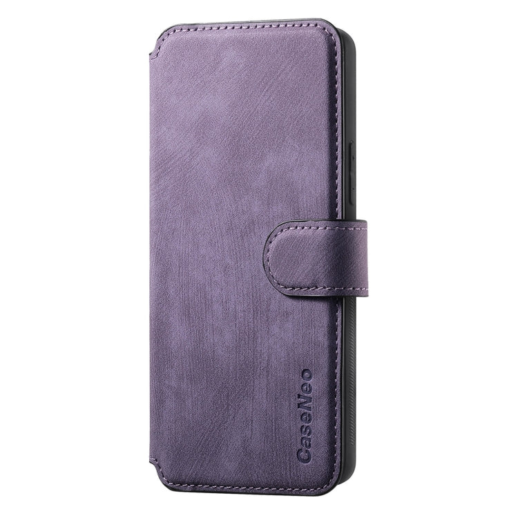 For Samsung Galaxy A05 CaseNeo MagSafe RFID Anti-theft Retro Leather Phone Case(Purple)