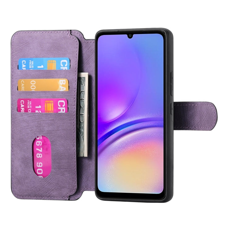 For Samsung Galaxy A05 CaseNeo MagSafe RFID Anti-theft Retro Leather Phone Case(Purple)