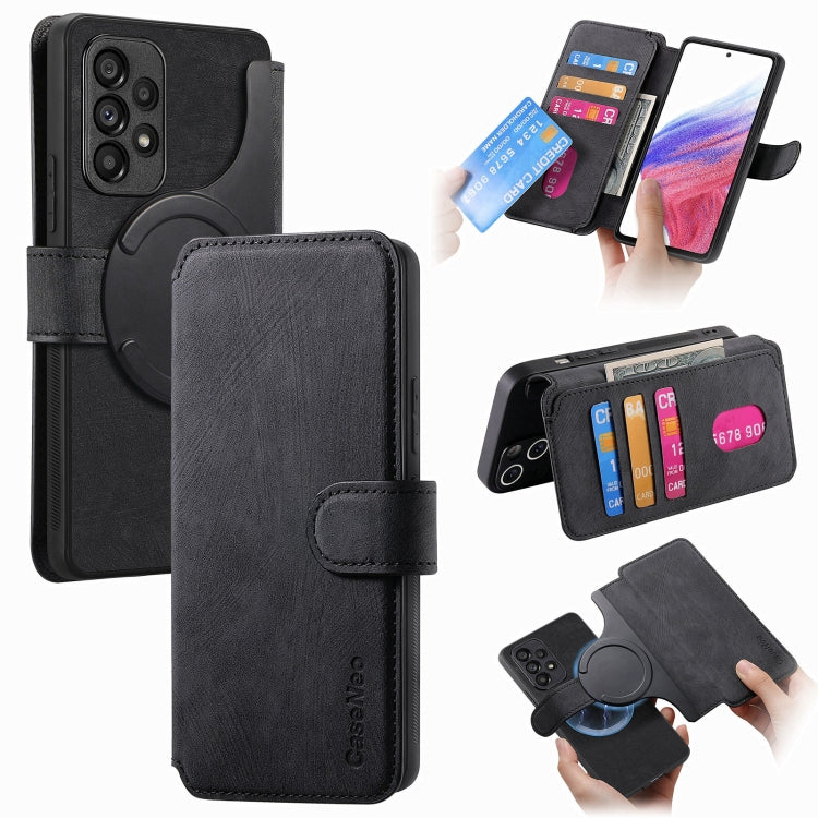 For Samsung Galaxy A53 5G CaseNeo MagSafe RFID Anti-theft Retro Leather Phone Case(Black)
