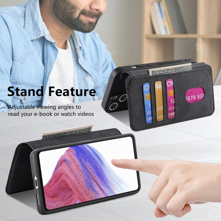 For Samsung Galaxy A53 5G CaseNeo MagSafe RFID Anti-theft Retro Leather Phone Case(Black)