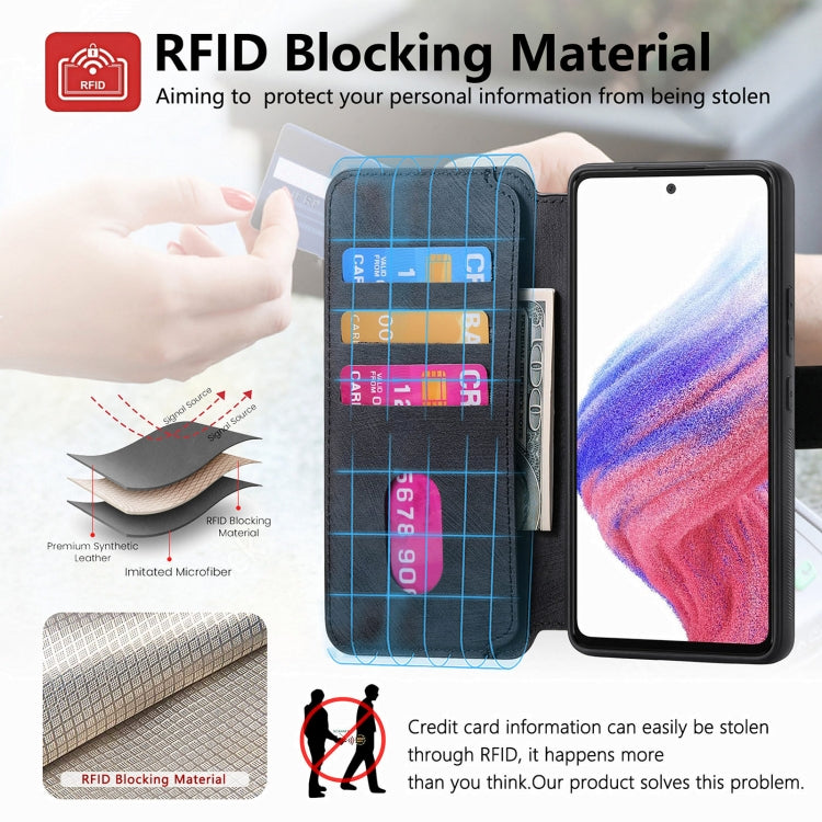 For Samsung Galaxy A53 5G CaseNeo MagSafe RFID Anti-theft Retro Leather Phone Case(Black)