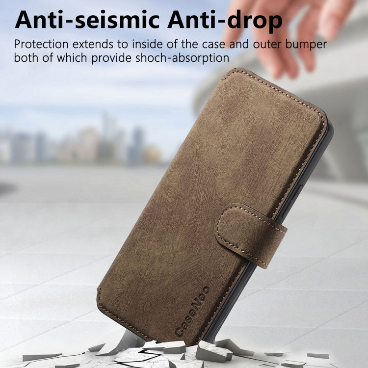 For Samsung Galaxy A53 5G CaseNeo MagSafe RFID Anti-theft Retro Leather Phone Case(Brown)