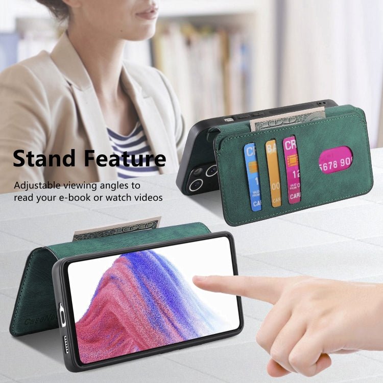 For Samsung Galaxy A53 5G CaseNeo MagSafe RFID Anti-theft Retro Leather Phone Case(Green)