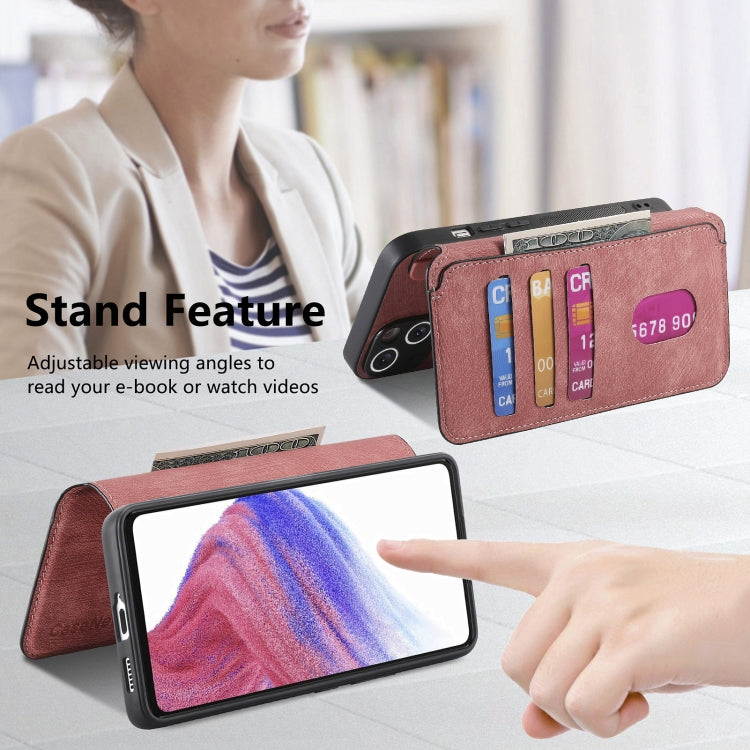 For Samsung Galaxy A53 5G CaseNeo MagSafe RFID Anti-theft Retro Leather Phone Case(Pink)