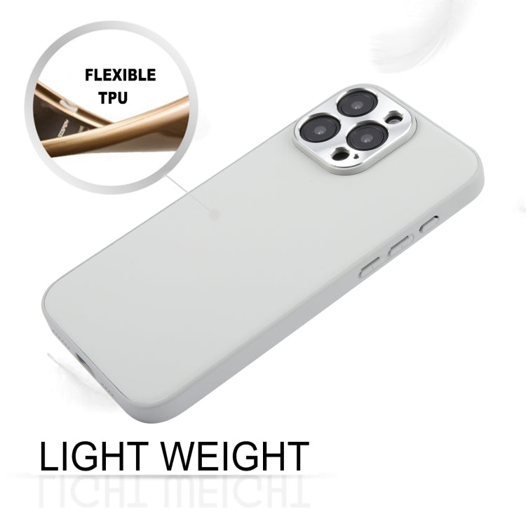 For iPhone 16 Pro GEBEI Plain Leather TPU Hybrid PU Phone Case(Grey)