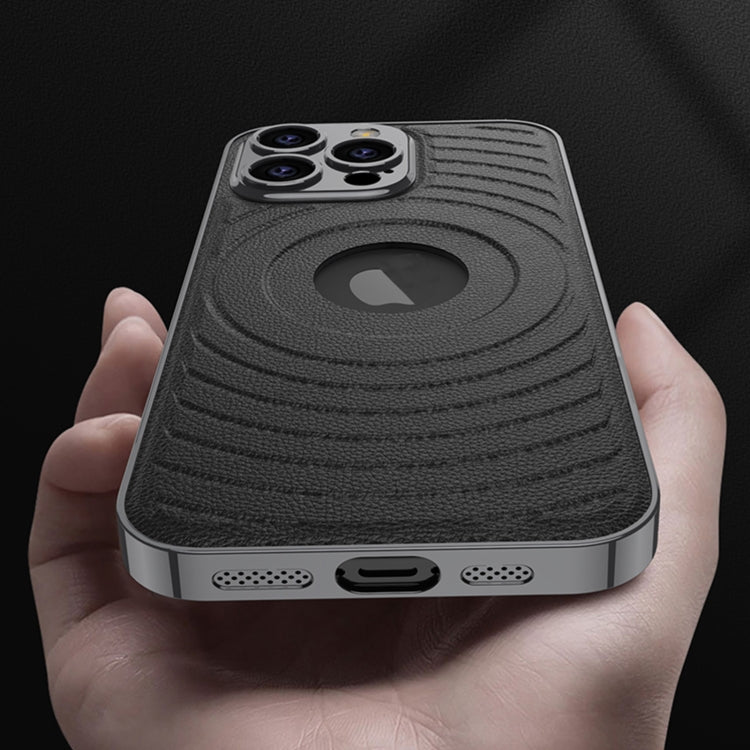 For iPhone 16 Pro GKK Plating Leather Wave MagSafe Phone Case(Copper)