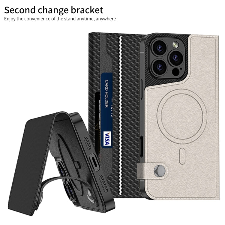 For iPhone 16 Pro Max GKK Detachable Flip Leather MagSafe Phone Case(Black)