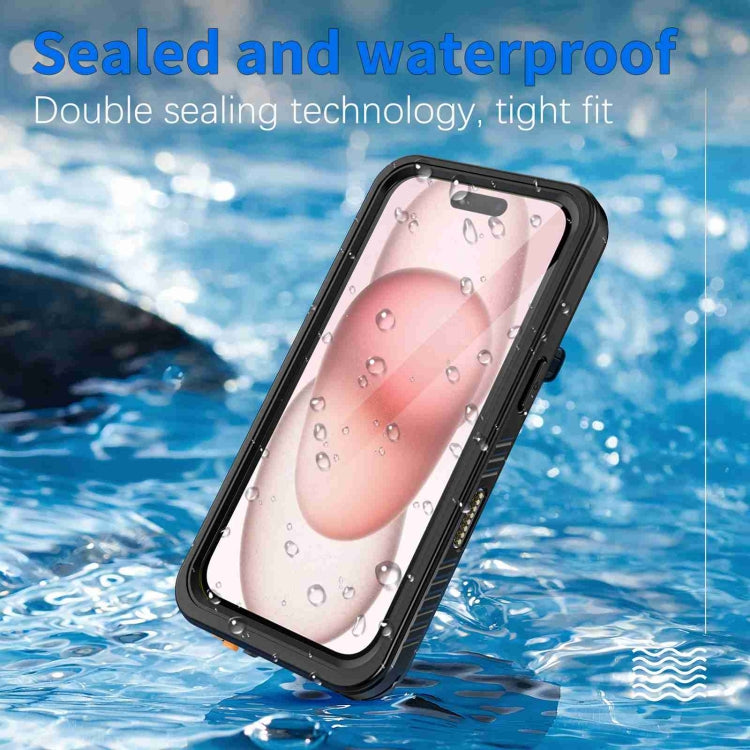 For iPhone 16 Plus RedPepper IP68 Waterproof Triple-proof Phone Case(Black)
