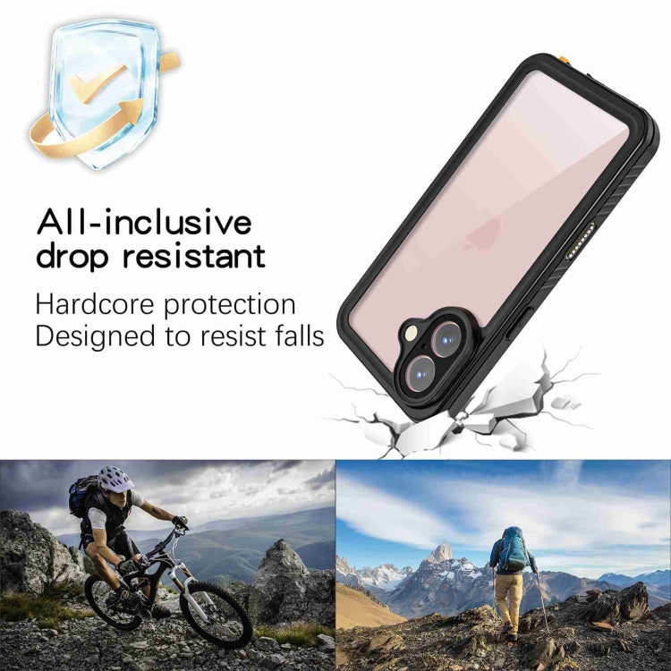 For iPhone 16 Plus RedPepper IP68 Waterproof Triple-proof Phone Case(Black)