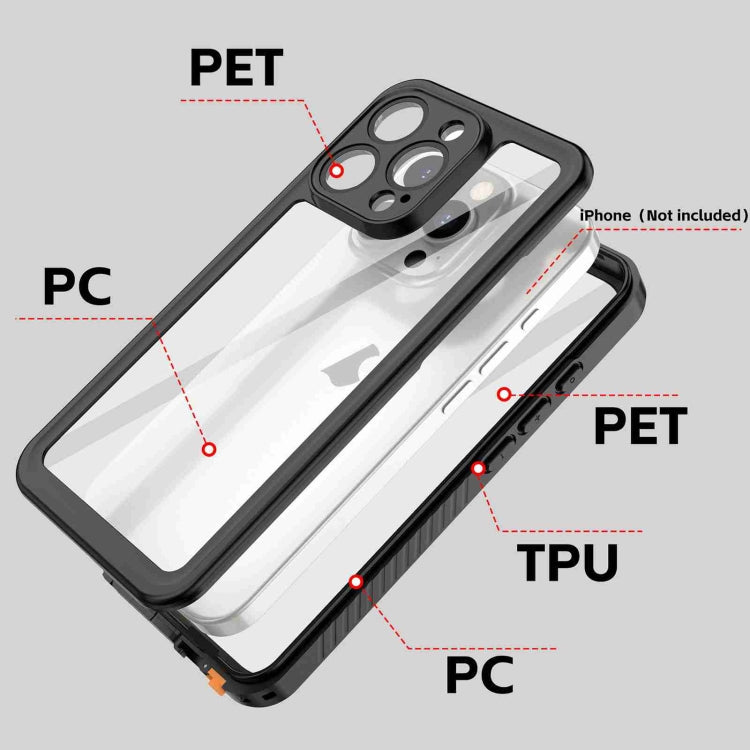 For iPhone 16 Pro Max RedPepper IP68 Waterproof Triple-proof Phone Case(Black)