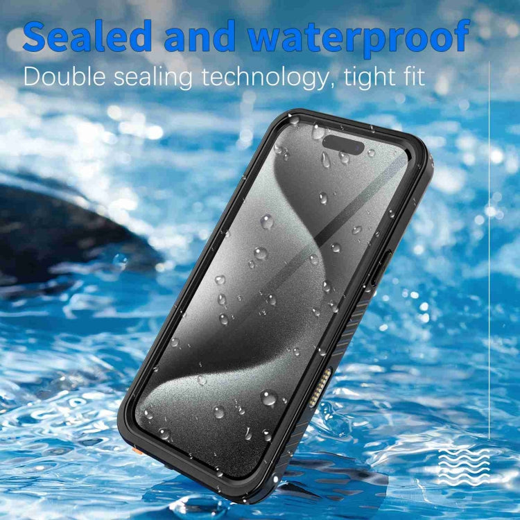 For iPhone 16 Pro RedPepper IP68 Waterproof Triple-proof Phone Case(Black)