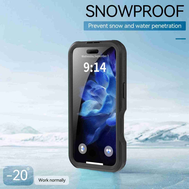 For iPhone 16 Pro Max RedPepper IP68 Waterproof Triple-proof MagSafe Phone Case(Black)