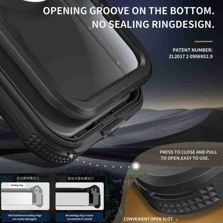 For iPhone 16 Pro RedPepper IP68 Waterproof Triple-proof MagSafe Phone Case(Black)