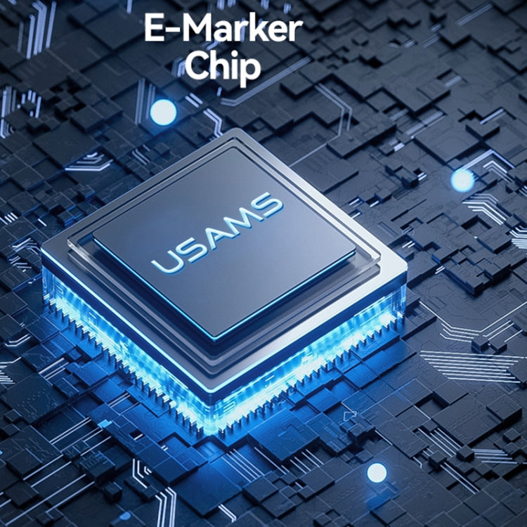 USAMS SJ742 100W USB-C / Type-C to USB-C / Type-C Zinc Alloy Digital Display Fast Data Cable, Length: 1.2m(Titanium)