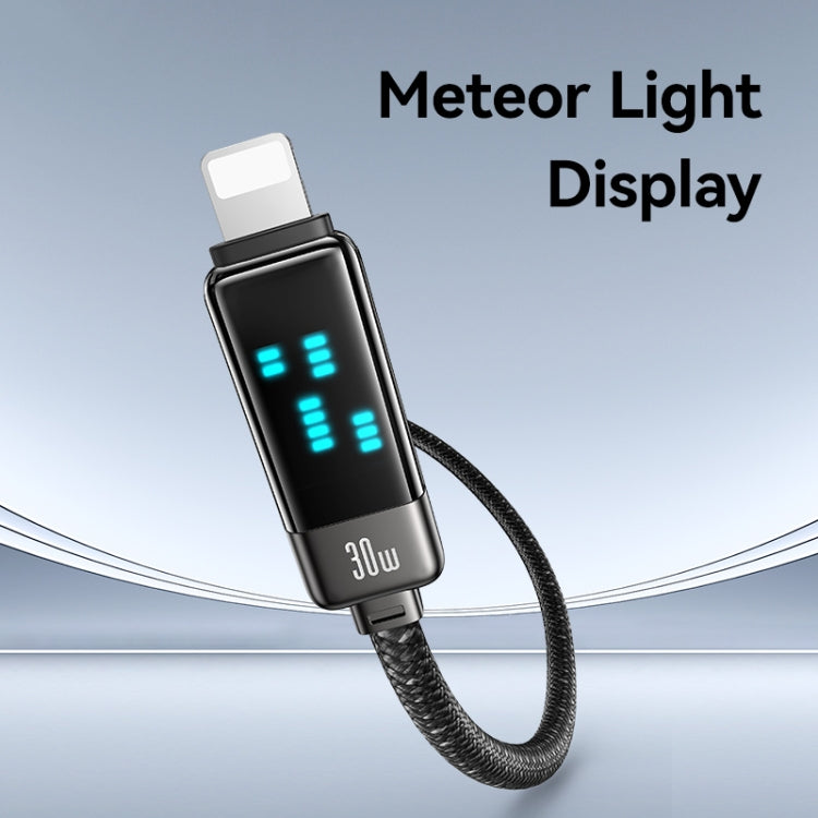 USAMS SJ743 30W USB-C / Type-C to 8 Pin Zinc Alloy Fast Data Cable, Length: 1.2m(Titanium)